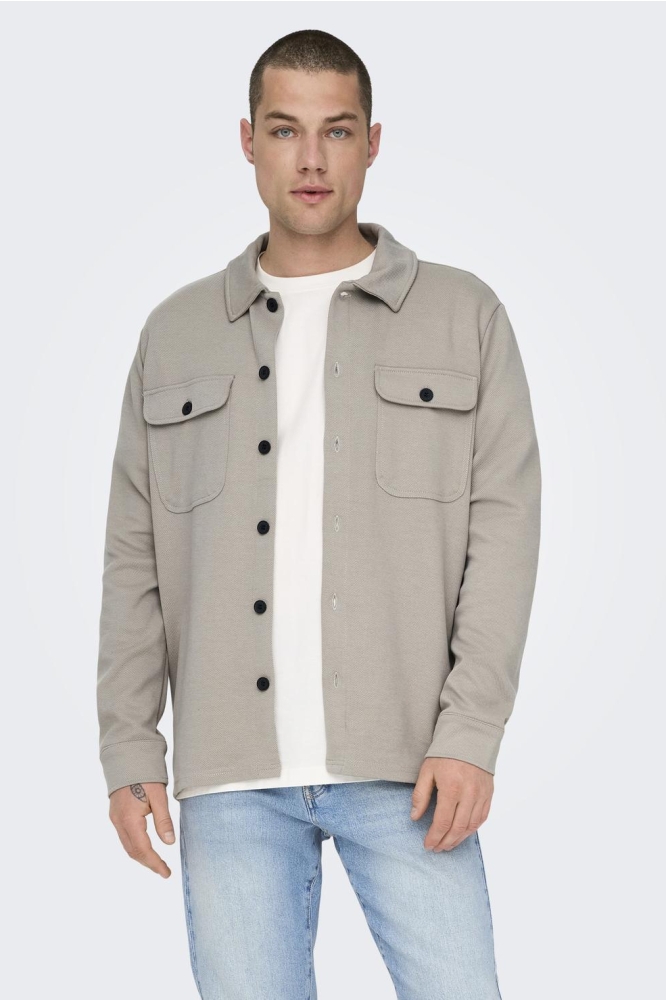 ONSNEWKODYL OVERSHIRT SWEAT NOOS 22021279 Vintage Khaki Pattern
